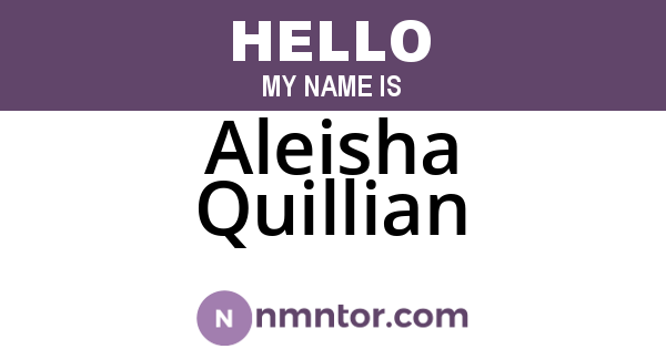 Aleisha Quillian