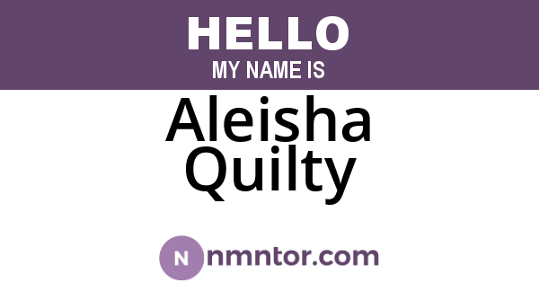 Aleisha Quilty