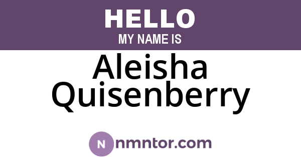 Aleisha Quisenberry
