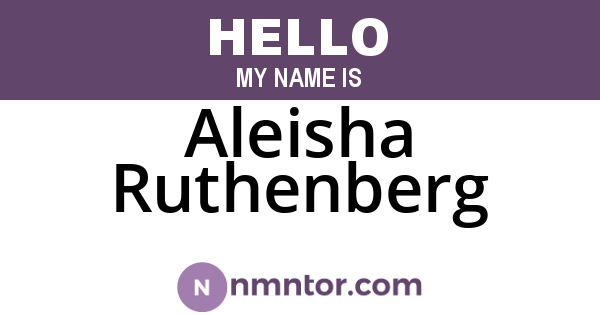 Aleisha Ruthenberg