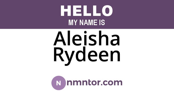 Aleisha Rydeen