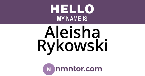 Aleisha Rykowski