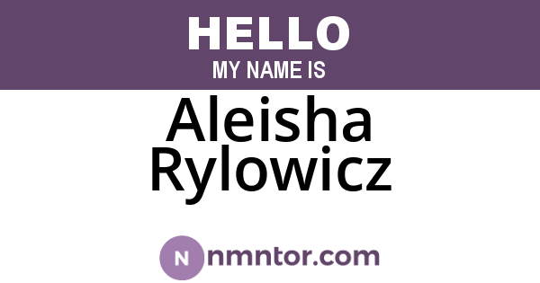 Aleisha Rylowicz