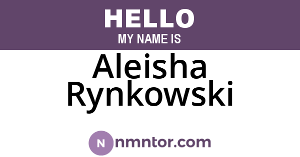 Aleisha Rynkowski