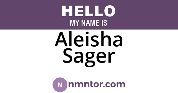 Aleisha Sager