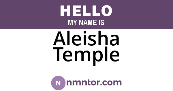 Aleisha Temple