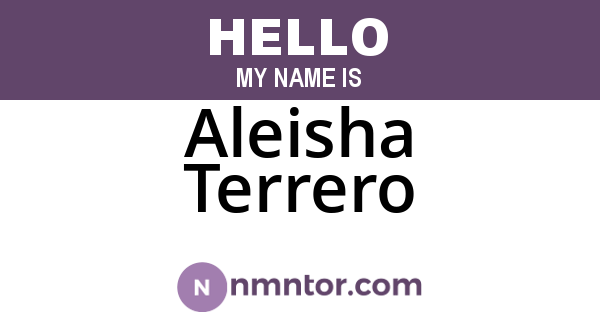 Aleisha Terrero