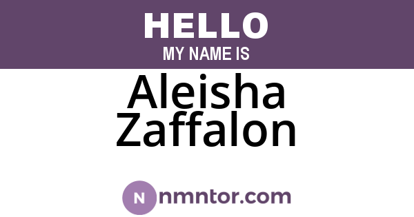 Aleisha Zaffalon