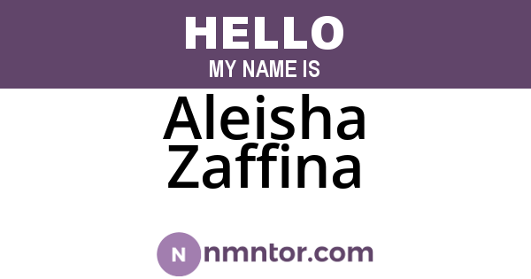Aleisha Zaffina