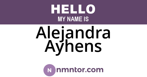 Alejandra Ayhens