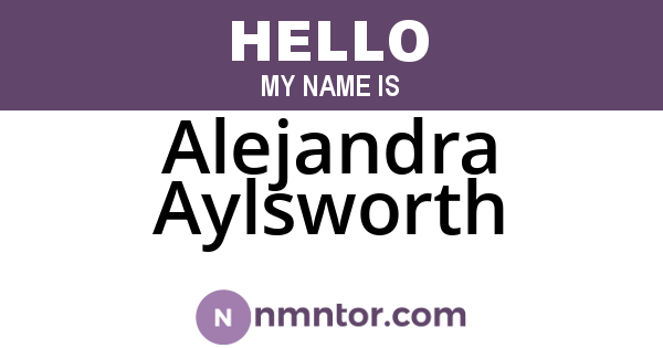 Alejandra Aylsworth