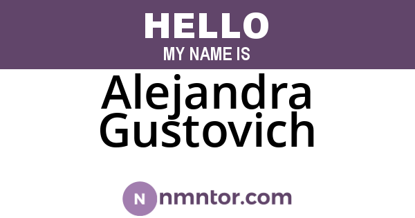 Alejandra Gustovich
