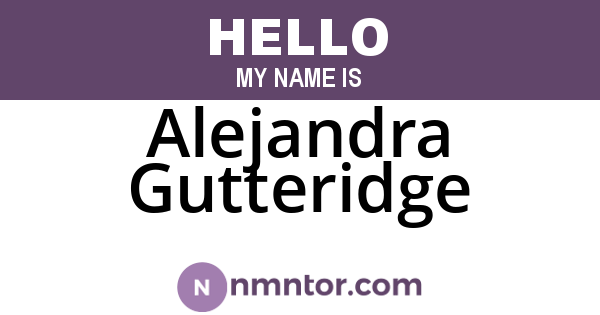 Alejandra Gutteridge