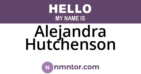 Alejandra Hutchenson