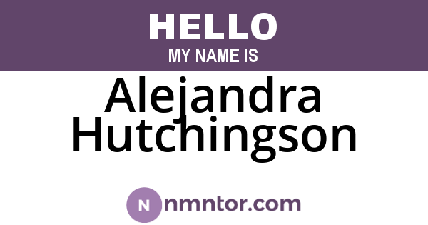 Alejandra Hutchingson