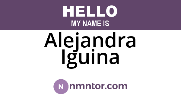 Alejandra Iguina