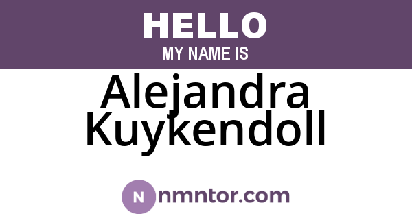 Alejandra Kuykendoll