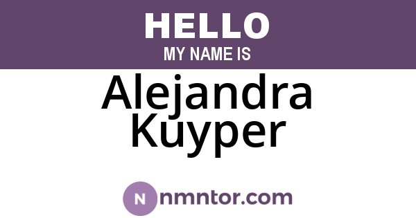 Alejandra Kuyper
