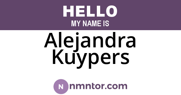 Alejandra Kuypers
