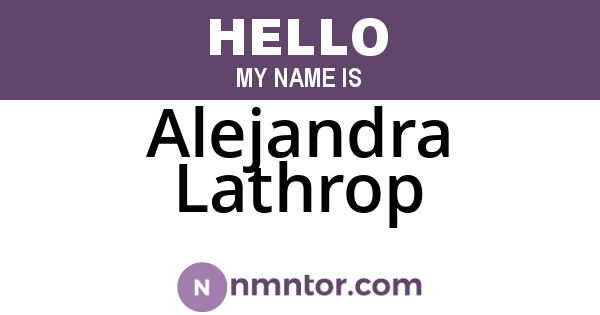 Alejandra Lathrop