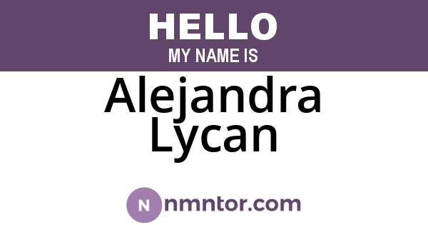 Alejandra Lycan