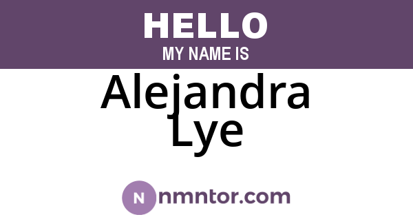 Alejandra Lye