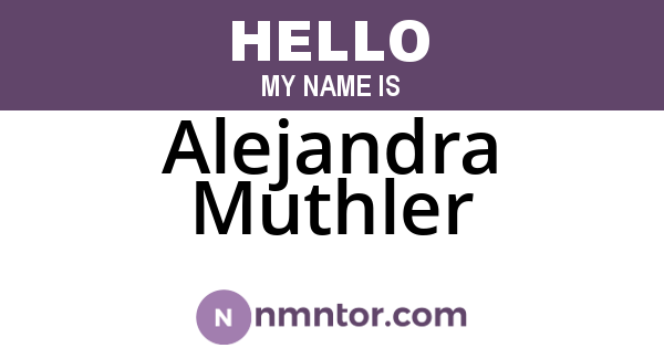 Alejandra Muthler