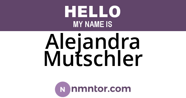 Alejandra Mutschler
