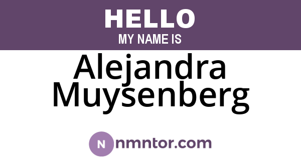 Alejandra Muysenberg