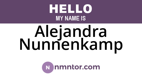 Alejandra Nunnenkamp