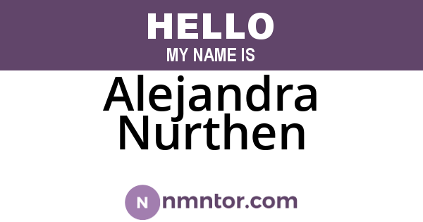 Alejandra Nurthen