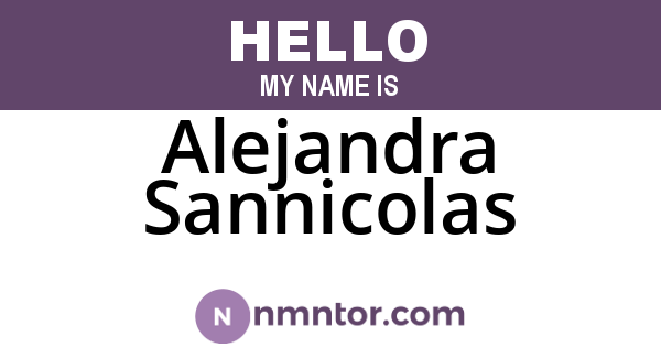 Alejandra Sannicolas