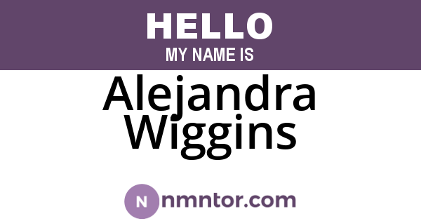 Alejandra Wiggins