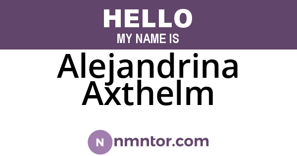 Alejandrina Axthelm