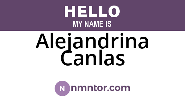 Alejandrina Canlas