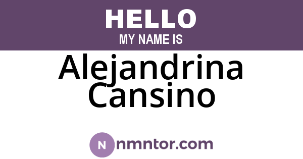 Alejandrina Cansino