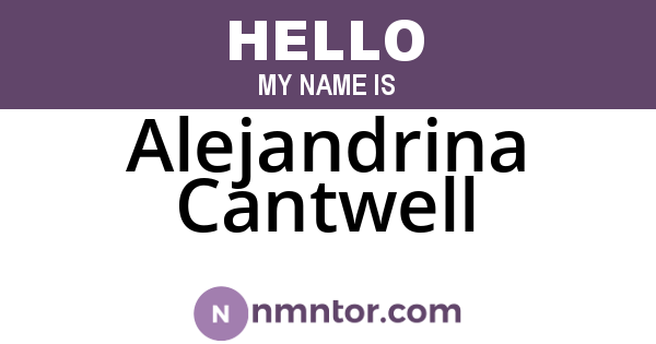 Alejandrina Cantwell