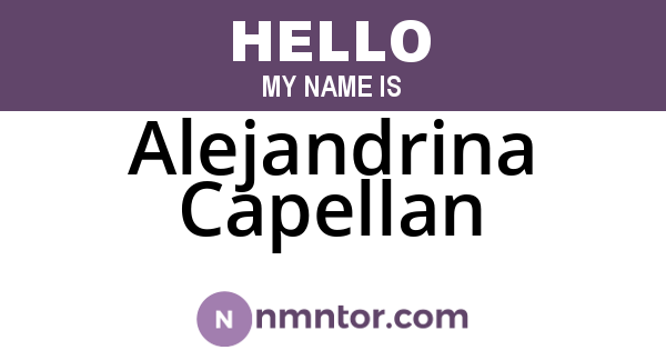 Alejandrina Capellan