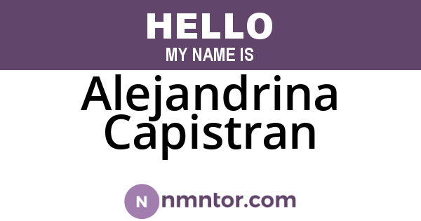 Alejandrina Capistran