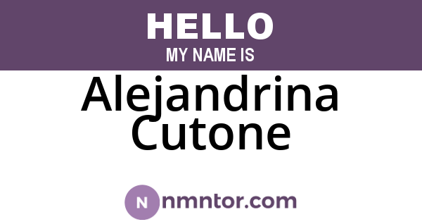 Alejandrina Cutone