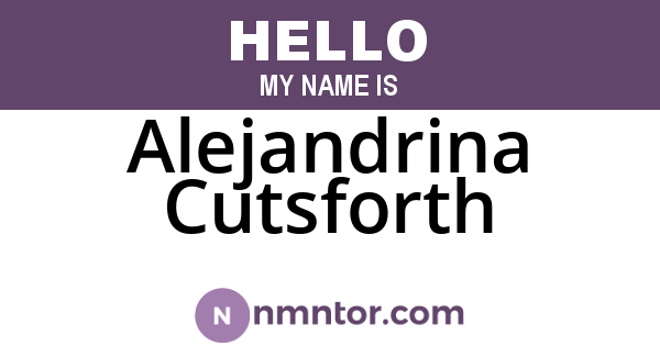 Alejandrina Cutsforth