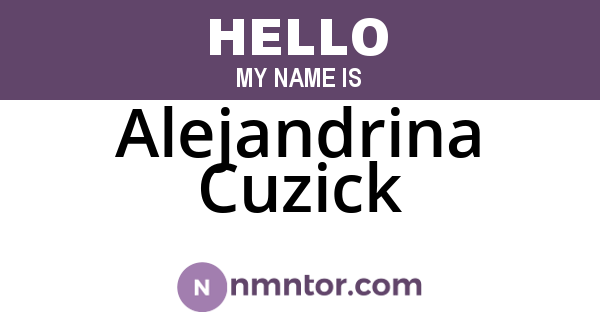 Alejandrina Cuzick