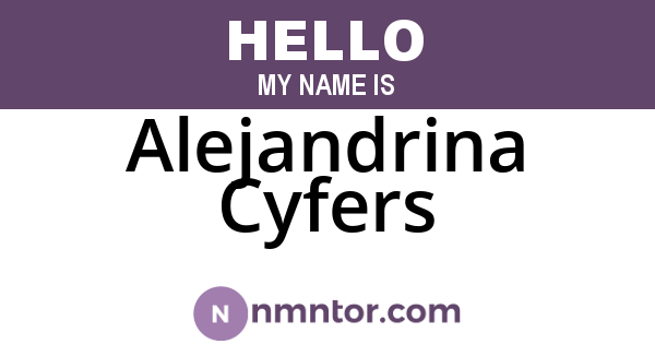 Alejandrina Cyfers