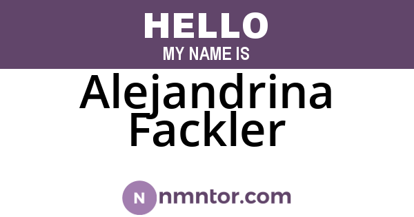 Alejandrina Fackler