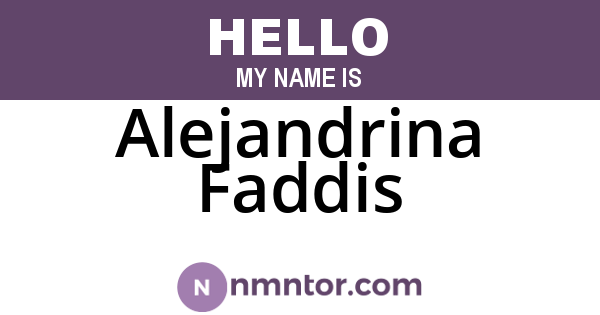 Alejandrina Faddis