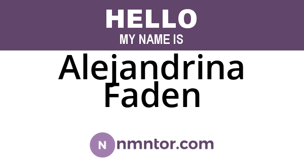 Alejandrina Faden