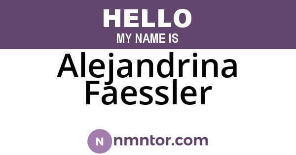 Alejandrina Faessler
