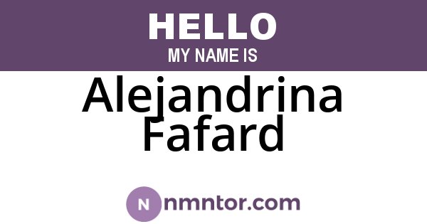 Alejandrina Fafard