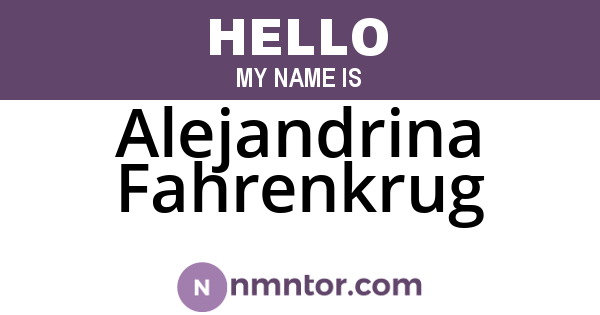 Alejandrina Fahrenkrug