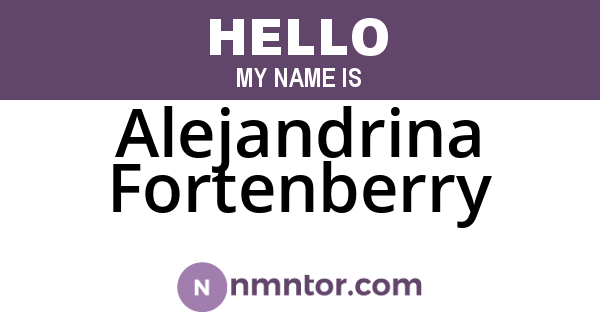 Alejandrina Fortenberry